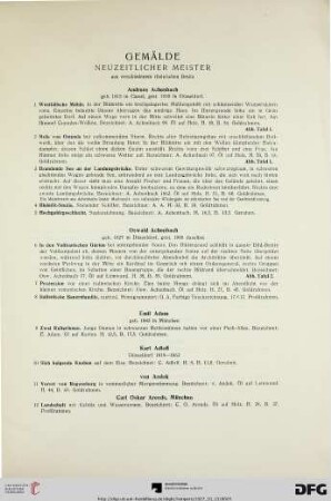 Gemälde neuzeitlicher Meister aus verschiedenem rheinischen Besitz (Nr. 1-355)