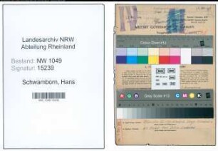 Entnazifizierung Hans Schwamborn , geb. 08.01.1914 (Stadtinspektor)
