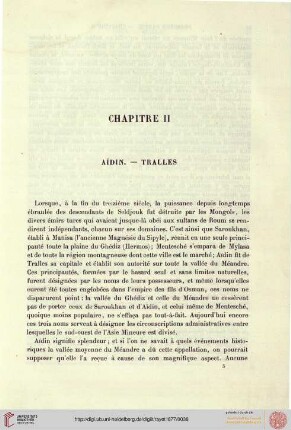 Chapitre II: Aidin - Tralles