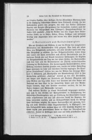 d) Gottesdienst und Volksfrömmigkeit