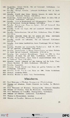 Miniaturen (Nr. 1025-1085)