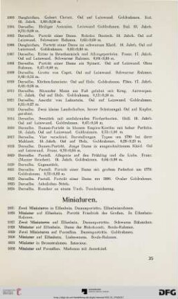 Miniaturen (Nr. 1025-1085)
