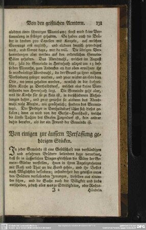Von einigen zur äussern Verfassung gehörigen Stücken