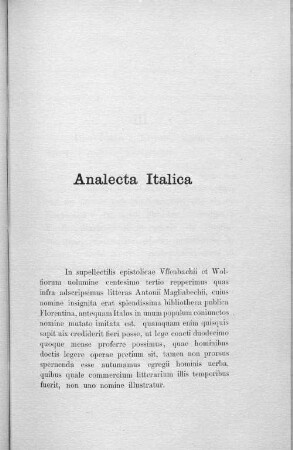 Analecta Italica