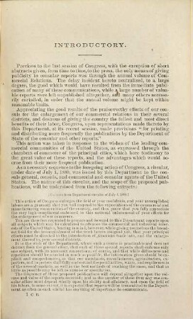 Reports (Nos. 1, 2, and 3, 1880 and 1881,) from the Consuls of the United States on the Commerce, Manufactures, etc., of their consular Districts : Commercial Relations of the United States