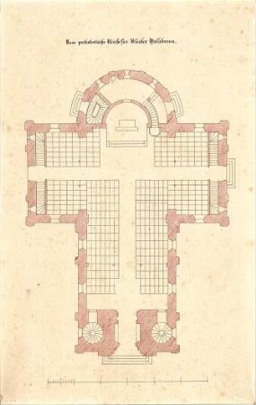 Gärtner, Friedrich von; Heilsbronn; Münsterkirche - Grundriss