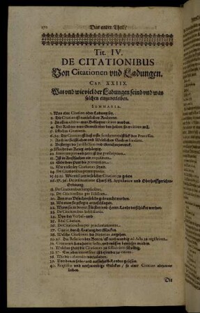 Tit. IV. De Citationibus. Von Citationen und Ladungen.