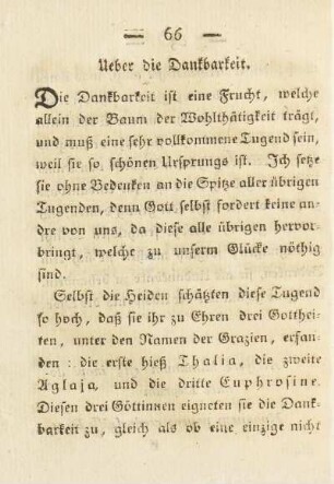 Ueber die Dankbarkeit
