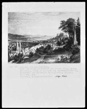 Ansicht Marburgs von Nordwesten, von der Augustenruhe