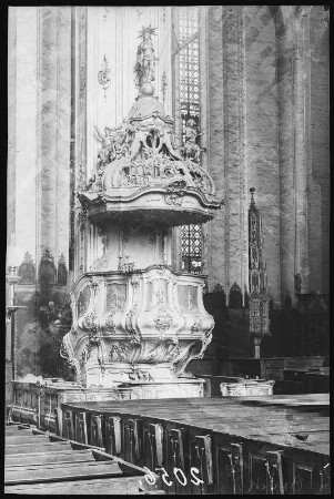 Danzig. Kanzel (1762 von J. H. Meißner) der Marienkirche