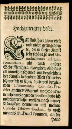 Hochgeneigter Leser