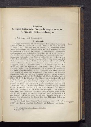 Gesetze, Gesetz-Entwürfe, Verordnungen u.s.w., Gerichts-Entscheidungen