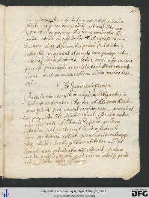 [fol. 11] De iudiciario processu