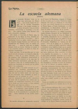 La escuela alemana : (Cuento)