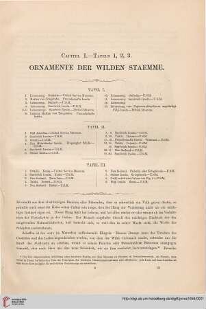 Capitel I: Ornamente der wilden Staemme