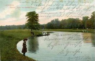 Leipzig: Rosental, Partie mit Rosental-Teich