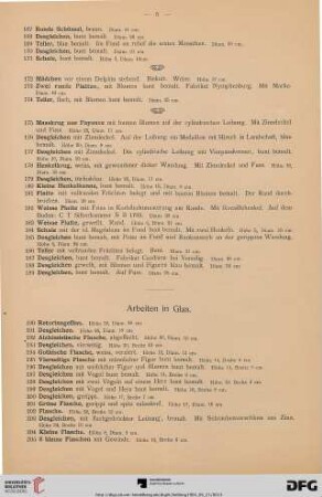 Arbeiten in Glas (Nr. 190-220)