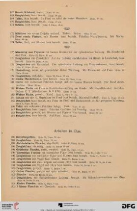 Arbeiten in Glas (Nr. 190-220)