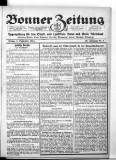 Bonner Zeitung. 1895-1933