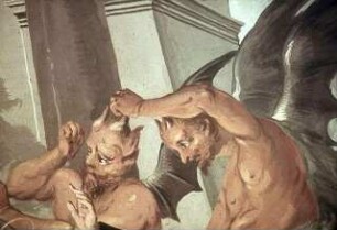 Heiliger Priester von Dämonen geplagt