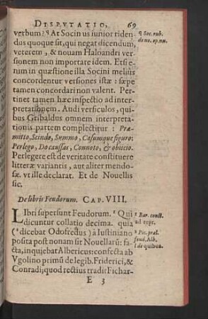 De libris Feudorum. Cap. VIII.