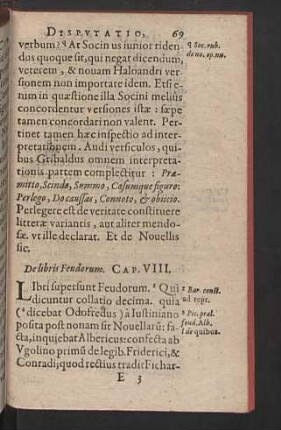 De libris Feudorum. Cap. VIII.