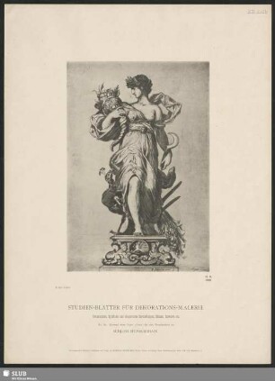 Entwurf einer Figur Ceres für eine Wandmalerei