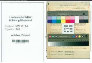 Entnazifizierung Eduard Achilles , geb. 24.02.1877 (Teilhaber)