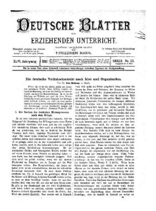 Die deutsche Volkshochschule nach Idee und Organisation