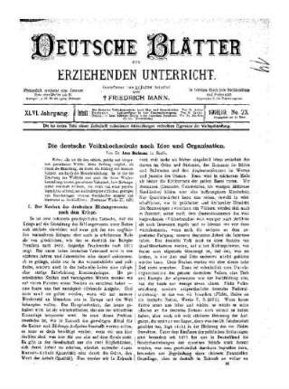 Die deutsche Volkshochschule nach Idee und Organisation