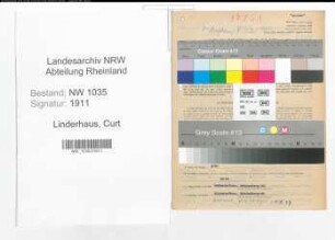 Entnazifizierung Curt Linderhaus , geb. 24.01.1891 (Bergmann)