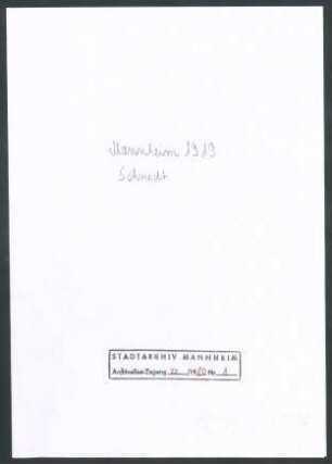 Schmidt, Paul Ferdinand, Frankfurt und Dresden, an Wichert