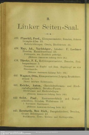 H. Linker Seiten-Saal