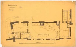 Wohnhaus mit Volkskaffeehaus Chausseestraße, Berlin: Grundriss EG, Küche 1:25
