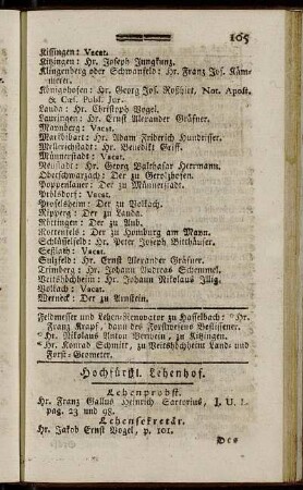 Hochfürstl. Lehenhof.