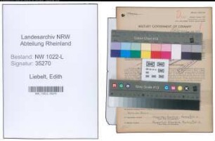 Entnazifizierung Edith Liebelt , geb. 00.00.0000 ()