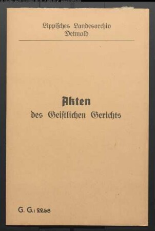 Witwer Burchardt Helt [Held] in Barntrup, Schreiben wegen seiner 2. Heirat