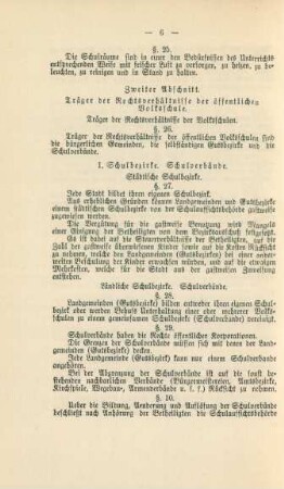 Zweiter Abschnitt. Träger der Rechtsverhältnisse der öffentlichen Volksschule