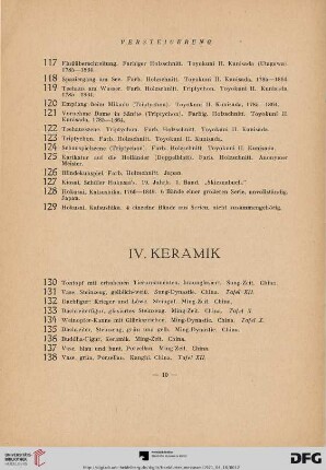 IV. Keramik (Nr. 130-198)