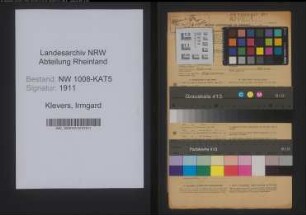 Entnazifizierung Irmgard Klevers , geb. 10.06.1901 (Lehrerin)