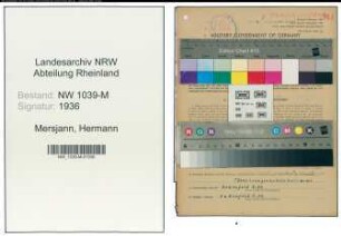 Entnazifizierung Hermann Mersjann , geb. 07.02.1901 (Arbeiter)