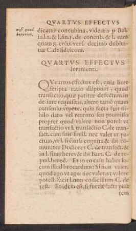 Quartus Effectus Iuramenti.