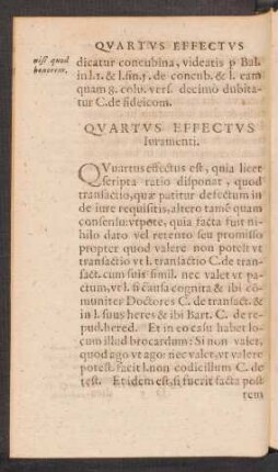 Quartus Effectus Iuramenti.