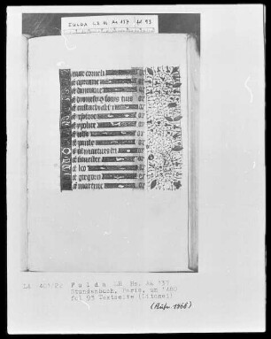 Stundenbuch — Litaneien mit Zeilenfüllungen, Folio 93 recto - 99 recto