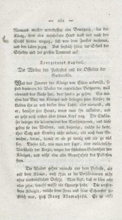 Dreyzehntes Kapitel. Die Weiber des Pallastes und die Officiere der Garderobbe