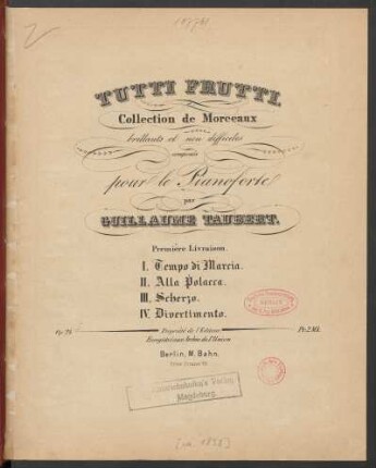 Première Livr.: Tutti frutti