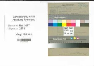 Entnazifizierung Heinrich Voigt , geb. 00.00.0000 (Bahnpolizist)