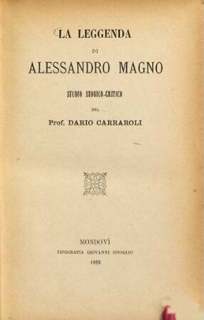 La leggenda di Alessandro Magno