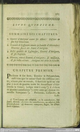 Livre Quinzieme
