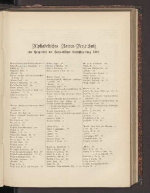 Alphabetisches Namen-Verzeichniß